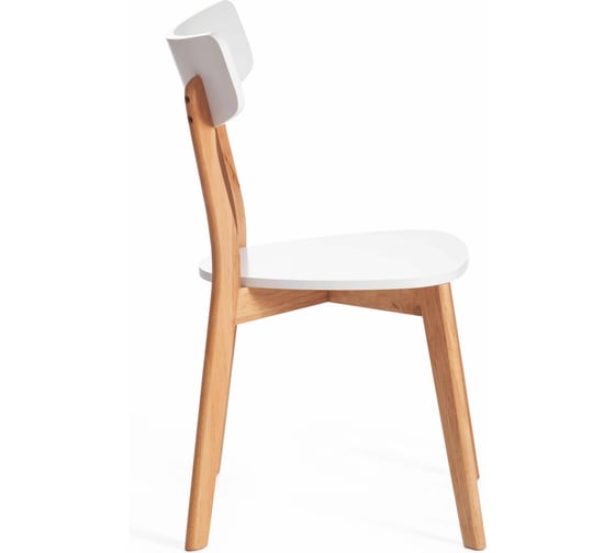 Стул Tetchair Claire дерево гевея, МДФ, 48x49,5x81,5xSH44 см, 2 шт White (белый), Natural (натуральный) 15113
