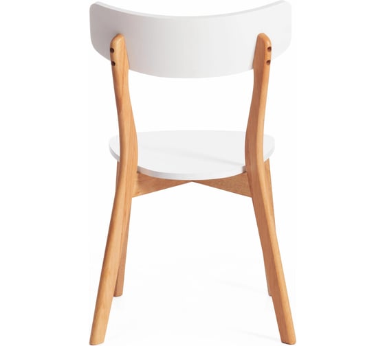 Стул Tetchair Claire дерево гевея, МДФ, 48x49,5x81,5xSH44 см, 2 шт White (белый), Natural (натуральный) 15113