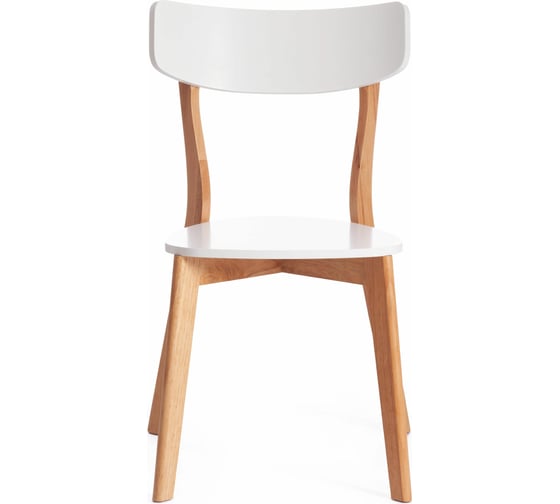 Стул Tetchair Claire дерево гевея, МДФ, 48x49,5x81,5xSH44 см, 2 шт White (белый), Natural (натуральный) 15113
