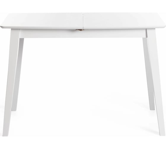 Обеденный стол Tetchair Retro раскладной, дерево гевея, МДФ, 110+30x75x75 см, белый (White) 15109