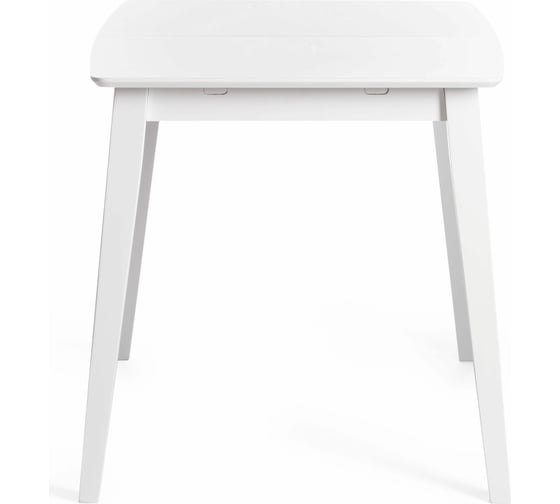 Обеденный стол Tetchair Retro раскладной, дерево гевея, МДФ, 110+30x75x75 см, белый (White) 15109