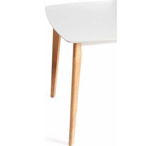 Обеденный стол Tetchair Claire квадратный, дерево гевея, МДФ, 80x80x75 см, White (белый), Natural 15114