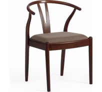 Стул Tetchair WISHBONE mod. C-5280 дерево гевея, ткань, 53x56x77 см, 2 шт темный орех (HN GLAZE) 15129