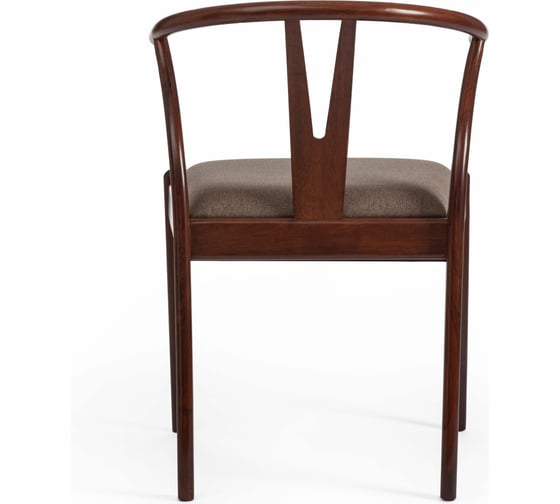 Стул Tetchair WISHBONE mod. C-5280 дерево гевея, ткань, 53x56x77 см, 2 шт темный орех (HN GLAZE) 15129