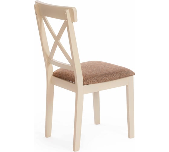 Стул Tetchair Гольфи Джуниор/Golfi Junior дерево гевея, 45x51x94, 2 шт ivory white, ткань 14117