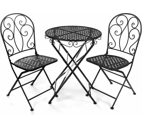Стол Tetchair Secret De Maison Patio стальной сплав, 60Dх70 см, черный 9967