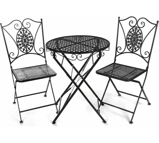 Стол Tetchair Secret De Maison Patio стальной сплав, 60Dх70 см, черный 9967