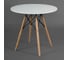 Стол Tetchair CINDY NEXT mod.80-MDF металл, мдф, бук, D70x75 см, белый/натуральный 15854 2