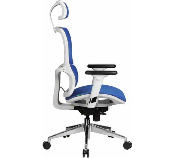 Кресло RIVA Chair RCH A8 белый пластик, синяя сетка УЧ-00000532