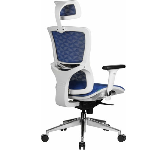Кресло RIVA Chair RCH A8 белый пластик, синяя сетка УЧ-00000532