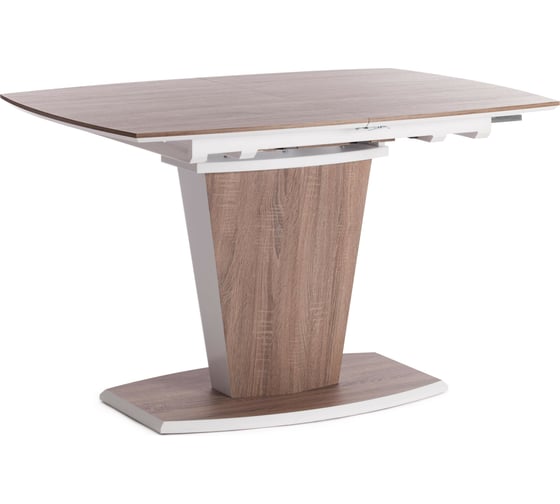 Стол FANCY МДФ HPL, 120-160x85x75 см, Дуб трюфель/Белый Tetchair 18997 1