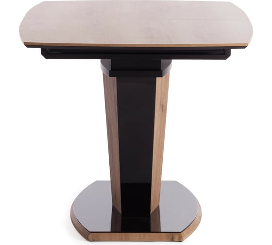 Стол FANCY МДФ HPL/стекло, 120-160x85x75 см, Дуб артисан/Черный Tetchair 18996