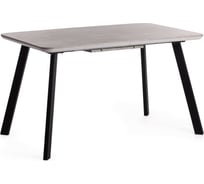 Стол обеденный Tetchair NELSON МДФ/ЛДСП/металл, 128-170x80x75 см, Бетон/Черный 18994