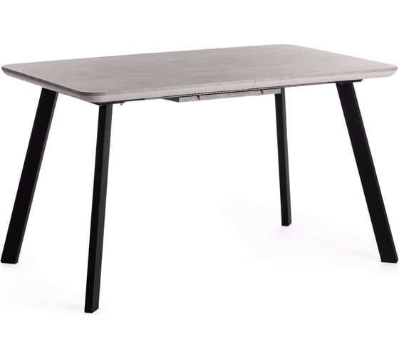 Стол обеденный Tetchair NELSON МДФ/ЛДСП/металл, 128-170x80x75 см, Бетон/Черный 18994