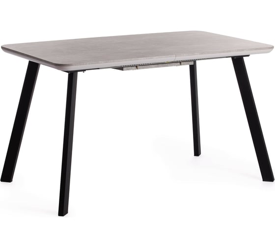 Стол обеденный Tetchair NELSON МДФ/ЛДСП/металл, 128-170x80x75 см, Бетон/Черный 18994