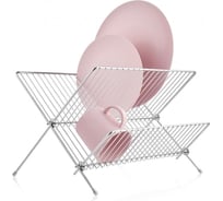 Складная сушилка для посуды Walmer ZAGGY 2-ярусная, серая, 37x31x23 см W14373123