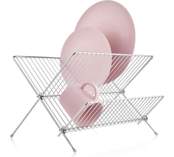 Складная сушилка для посуды Walmer ZAGGY 2-ярусная, серая, 37x31x23 см W14373123 1