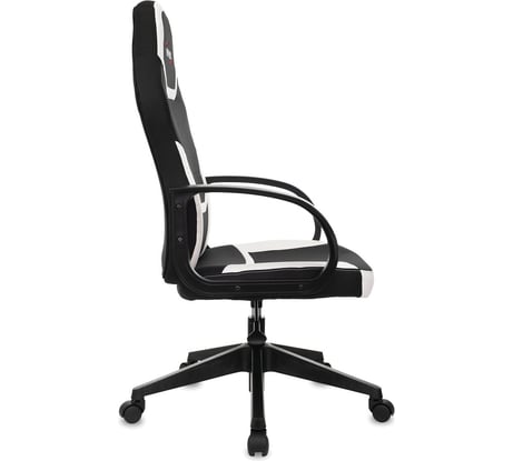 Компьютерное кресло BRABIX Alpha GM-018, ткань/экокожа, черное/белое 532640