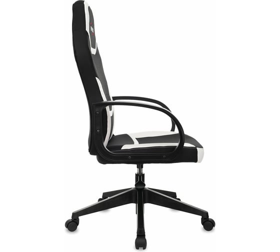 Компьютерное кресло BRABIX Alpha GM-018, ткань/экокожа, черное/белое 532640