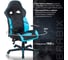 Компьютерное кресло BRABIX Storm GM-006, регулируемые подлокотники, экокожа, черное/голубое 532501 5