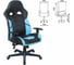 Компьютерное кресло BRABIX Storm GM-006, регулируемые подлокотники, экокожа, черное/голубое 532501 14