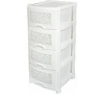 Четырехсекционный комод Violet Ажур белый 35426