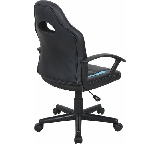 Компьютерное кресло BRABIX Spark GM-201, экокожа, черное/голубое 532505