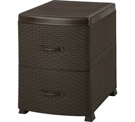 Двухсекционный комод-тумба Violet Ротанг коричневый 35501