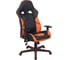 Компьютерное кресло BRABIX Storm GM-006, регулируемые подлокотники, экокожа, черное/оранжевое 532502 1