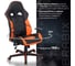 Компьютерное кресло BRABIX Storm GM-006, регулируемые подлокотники, экокожа, черное/оранжевое 532502 3