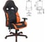 Компьютерное кресло BRABIX Storm GM-006, регулируемые подлокотники, экокожа, черное/оранжевое 532502 15