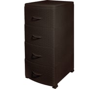 Четырехсекционный комод Violet Ротанг коричневый 35701