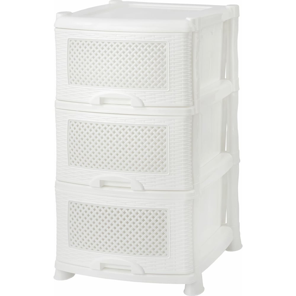 Трехсекционный комод Violet Плетёнка белый 35306 - выгодная цена ...