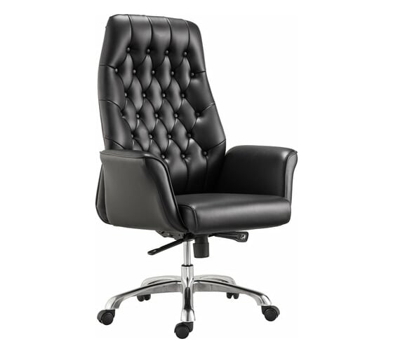 Офисное кресло BRABIX PREMIUM Legacy EX-750, синхромеханизм, алюминий, экокожа, черное 532492