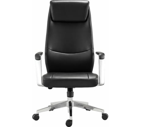 Офисное кресло BRABIX PREMIUM Jazz EX-757, синхромеханизм, алюминий, экокожа, черное 532489