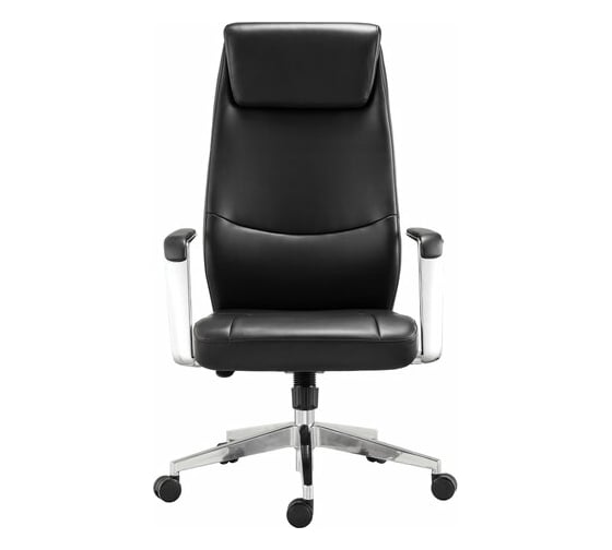 Офисное кресло BRABIX PREMIUM Jazz EX-757, синхромеханизм, алюминий, экокожа, черное 532489