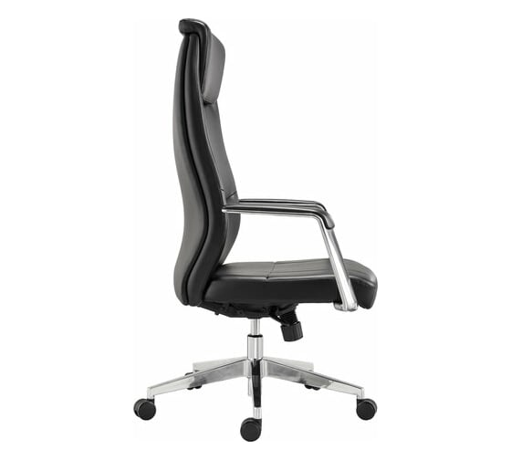 Офисное кресло BRABIX PREMIUM Jazz EX-757, синхромеханизм, алюминий, экокожа, черное 532489