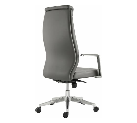 Офисное кресло BRABIX PREMIUM Jazz EX-757, синхромеханизм, алюминий, экокожа, серое 532490