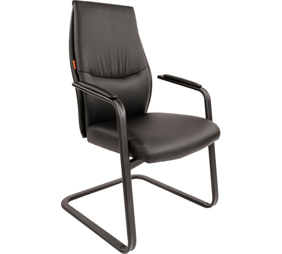 Офисное кресло CHAIRMAN VISTA V black на полозьях, экокожа, черный 00-07093595 1