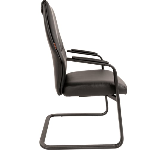 Офисное кресло CHAIRMAN VISTA V black на полозьях, экокожа, черный 00-07093595