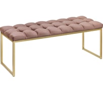 Банкетка GreenWeen ALBA, золотая, Mocco, каретная стяжка GW-ALBA-M-110G-K