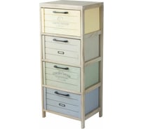 Деревянный комод TODI красочный, 4-х ярусный 700-194 806865031793