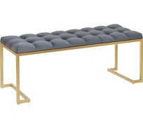 Банкетка GreenWeen OMEGA Mouse Grey, каретная стяжка золотая GW-OMEGA-MG-110G-K