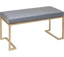 Банкетка GreenWeen OMEGA MINI Light Blue золотая GW-OMEGAMINI-LB-850G