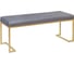 Банкетка GreenWeen OMEGA Light Blue золотая GW-OMEGA-LB-110G 1