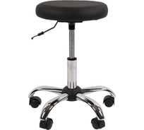 Мобильный стул мастера CHAIRMAN 001 хром экокожа, черный 00-07103881