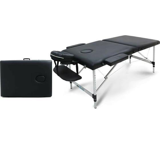 Складной массажный стол Start Line SL Relax Aluminium, с вырезом для лица, подголовником BM2723-1