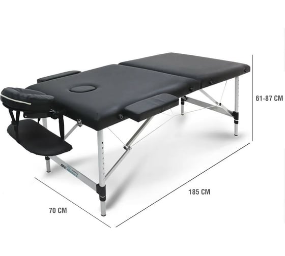 Складной массажный стол Start Line SL Relax Aluminium, с вырезом для лица, подголовником BM2723-1
