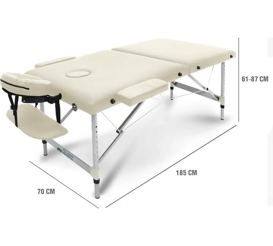 Складной массажный стол Start Line SL Relax Aluminium, с вырезом для лица, подголовником BM2723-2