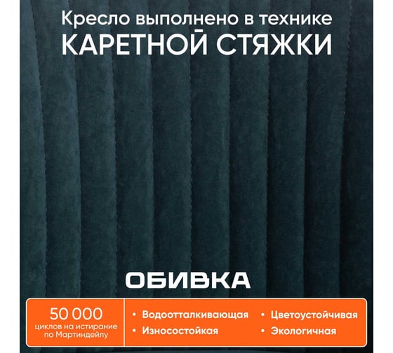 Кресло Tetchair MELODY велюр Clermon, малахит 089 19139